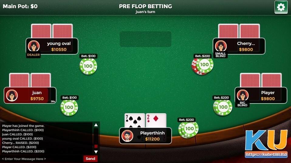 Cách chơi Poker online tại sân cược Kubet